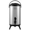 VEVOR Stainless Steel Insulated Beverage Dispenser, 2.4 Gallon 9.2 Liter, Thermal Hot and Cold Drink Server Dispenser with Spigot Handle