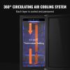 VEVOR Wine Cooler, 96 Cans Capacity Under Counter Built-in or Freestanding Wine Refrigerator, Beverage Cooler with Blue LED Light, Single Door