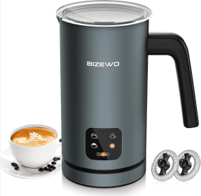300W Multifunctional cold / hot milk foam 300ml Fully Automatic Milk Heater 360° rotating base SUS304 without BPA adjustable temperature and thickness (PSM3A: 2429932)